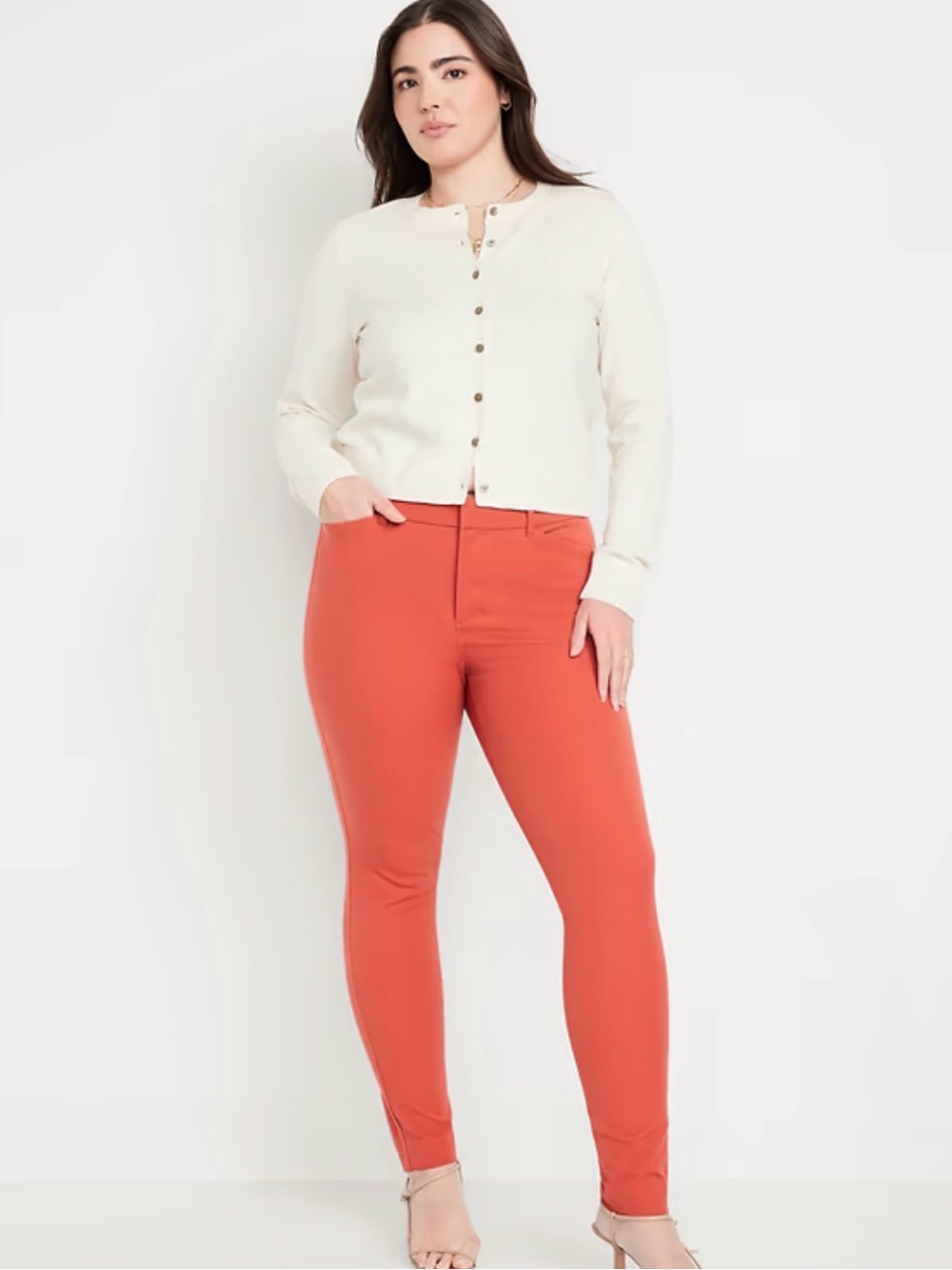 Women’s Old Navy High Rise Pixie Pants sz 14 ginger spice